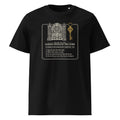Rules of the Garden Beneath the Dome t-shirt in Black: Victorian notice, four rules under an iron gate and gold key